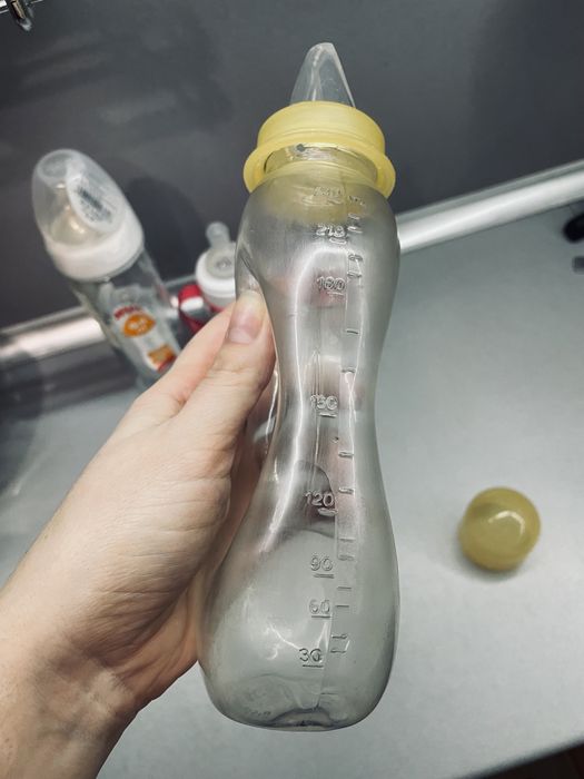 Пляшечка скляна пластикова nuk