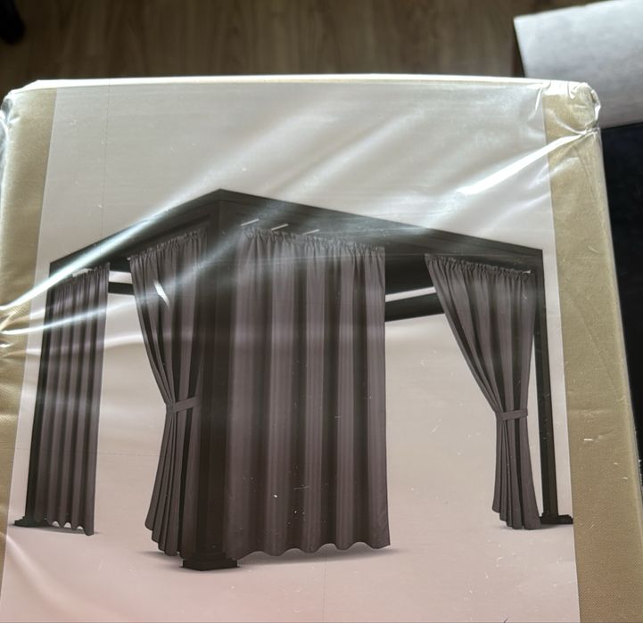 Pergola/altanka 3x3 stalowa, kotwy, zasłony, żagiel, dach