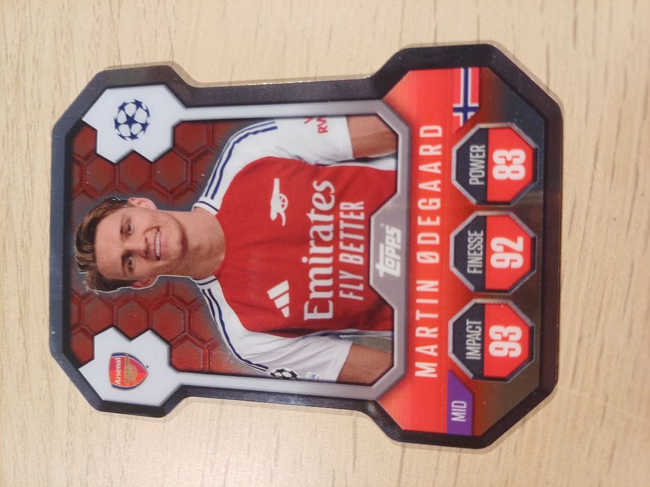 Karta topps match attack, chrome pro elite, Martin Odegaard