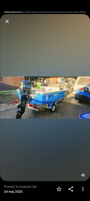 Motorówka z silnikiem Mercury Przyczepka