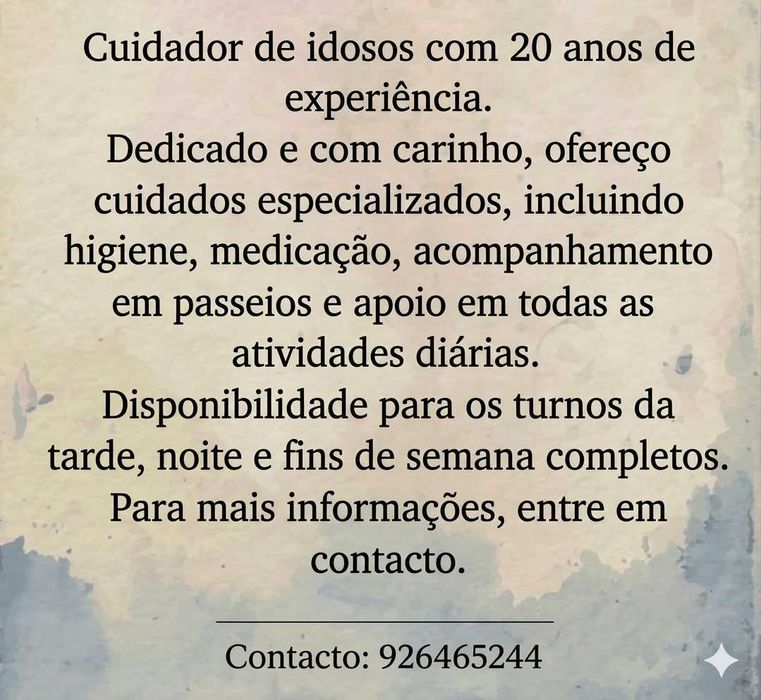 Cuidador, Apoio Domiciliário