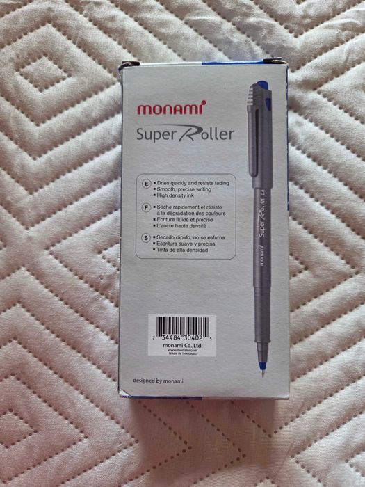 Canetas Roller Monami Super Roller 0.5mm Azul – Pack 12