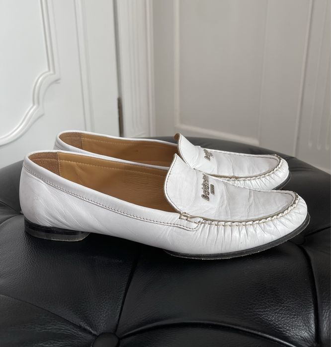 BALDININI piękne mokasyny, białe, skóra naturalna