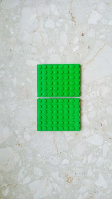 Lego 3036 płytka konstrukcyjna 6x8 jasny zielony, 2 szt