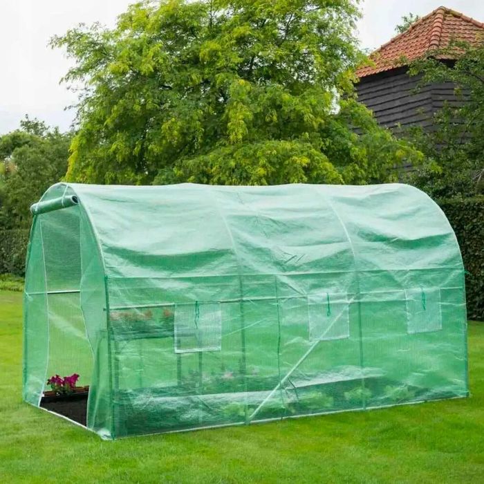 Польська теплиця парник з вікнами трьохшарова плівка брезент теплица