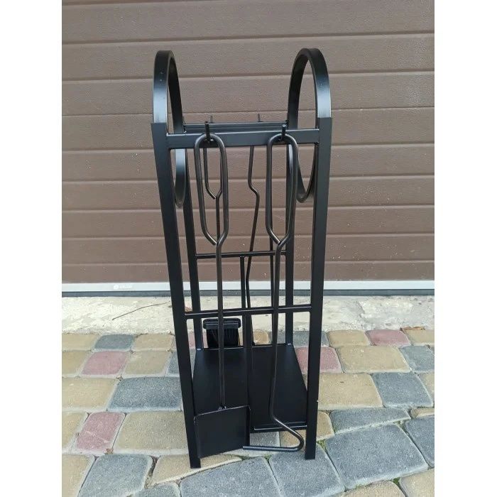 Кованый набор из 5шт для печи,буржуйки,камина(савок,кочерга,щётка,дров