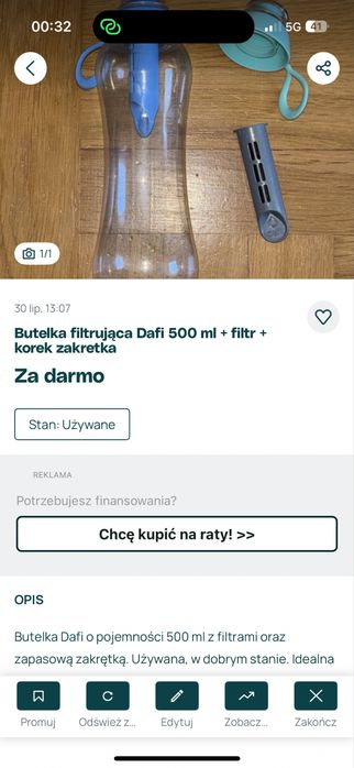 Zestaw sportowy bidon inne