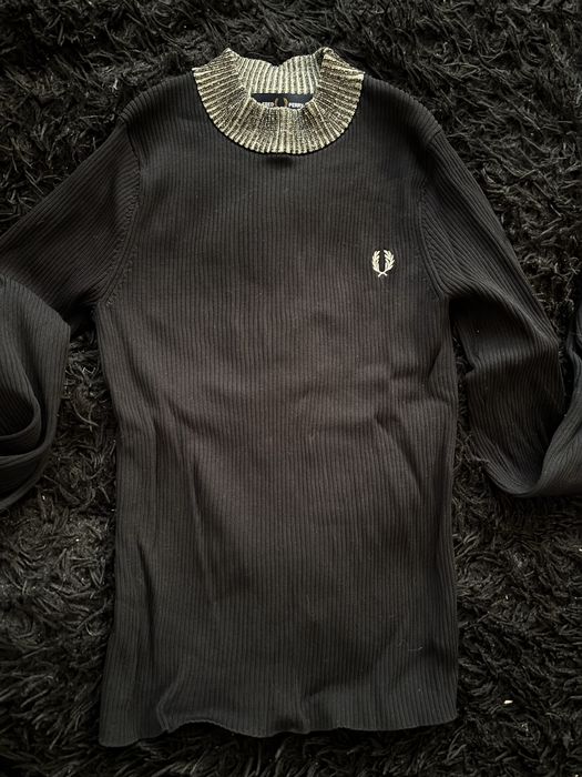 FRED PERRY свитер space dye ribbed jumper