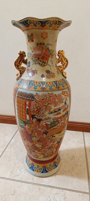 Jarro floral clássico chinês/japonês decorativo