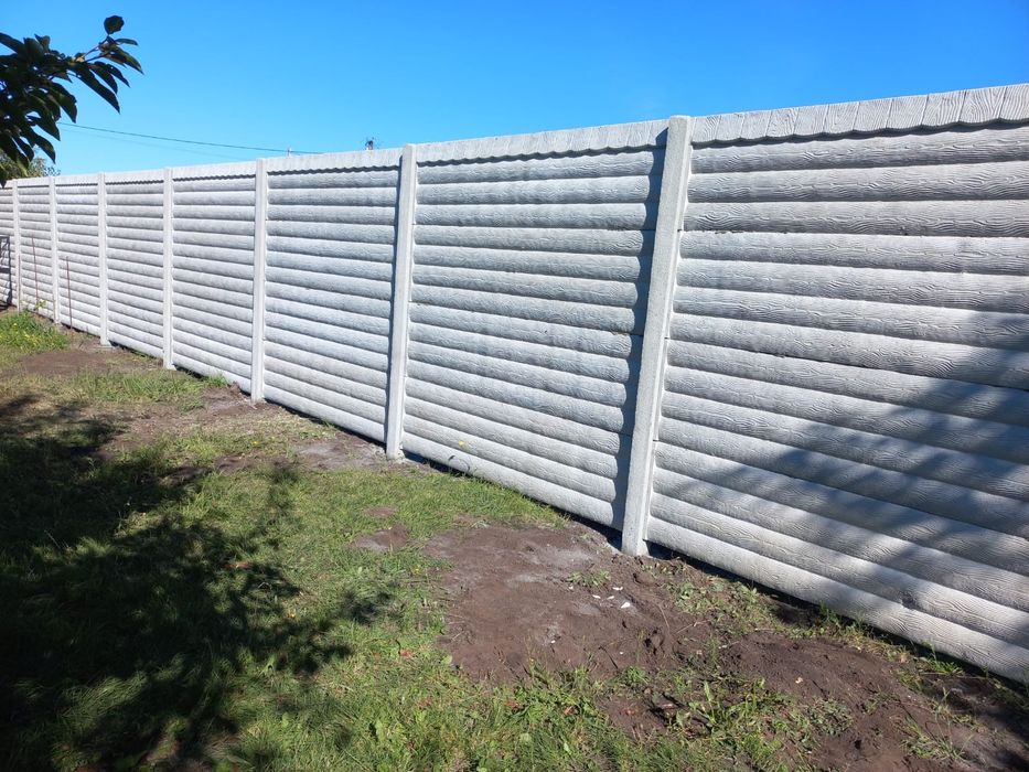 Еврозабор бетонный, забор бетонный, паркан, європаркан