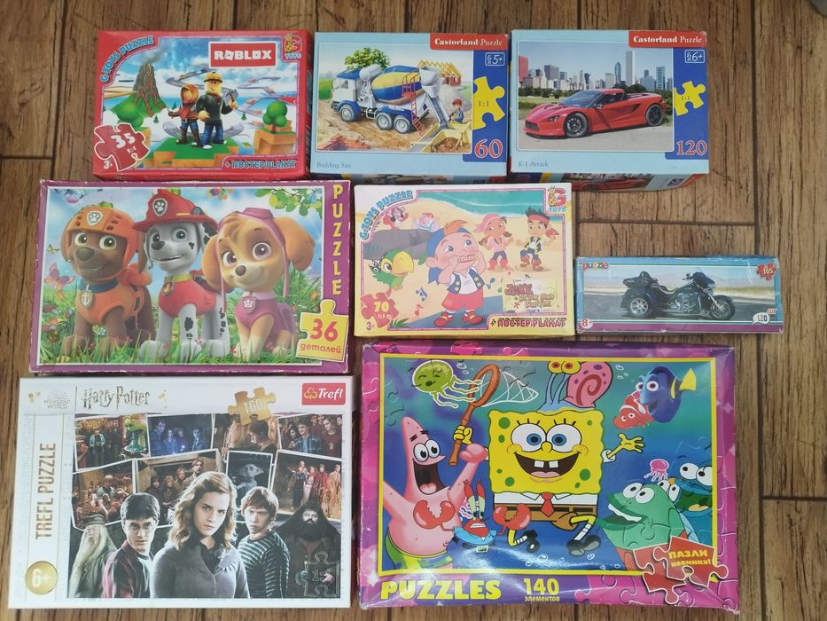 Пазлы развивающие для детей 4-6 лет 9шт.