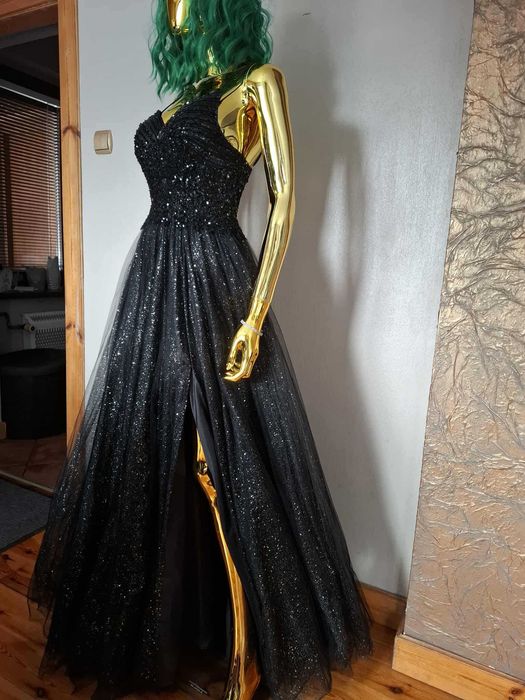 Zjawiskowa suknia na studniówkę Princess Emily Shine BlackR34 Polski p