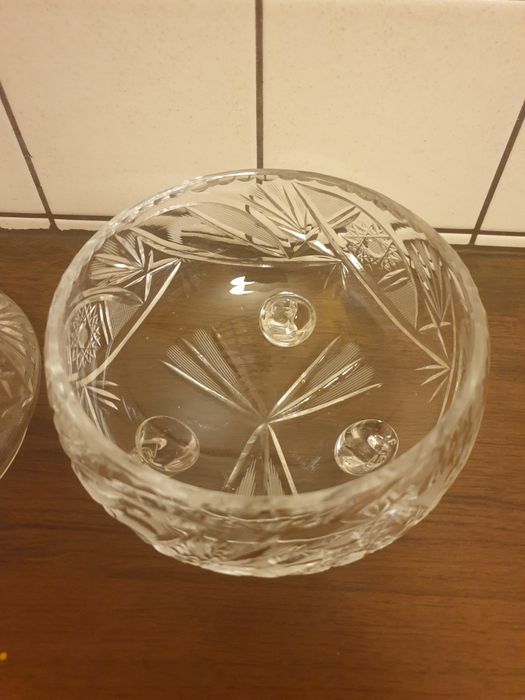 Kryształowa cukiernica bomboniera