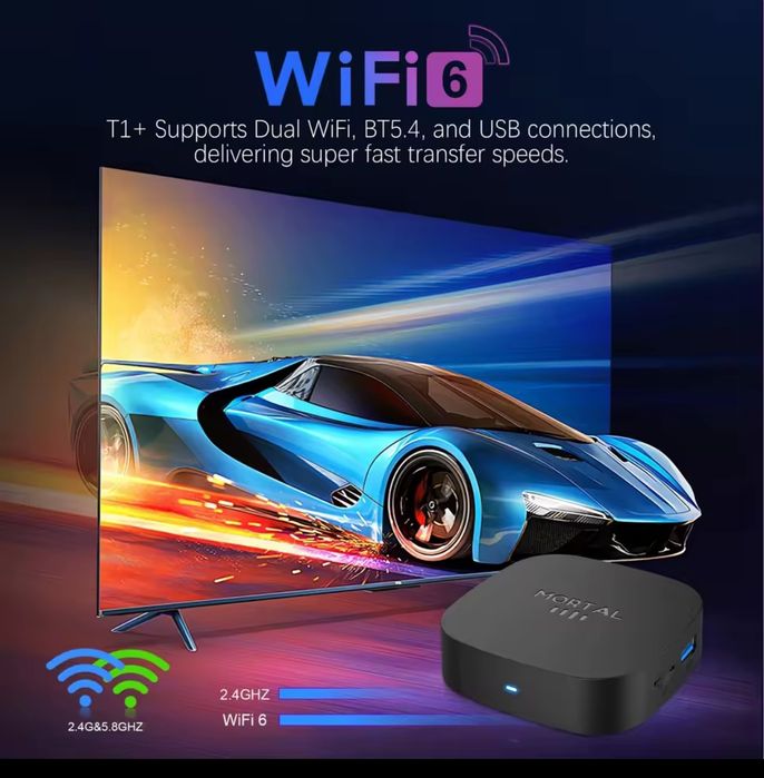 Box TV Android 8gb RAM 128gb Rom, Android 16, bluetooth NOVO