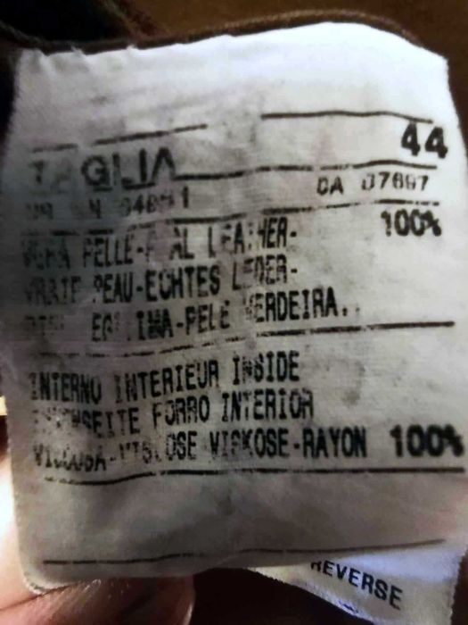 Casaco homem em pele genuína Sisley