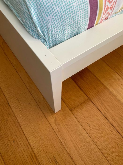 Cama de Casal Branca - IKEA Malm com colchão incluído