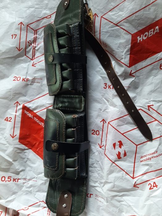 Патронташ кожа,брезент