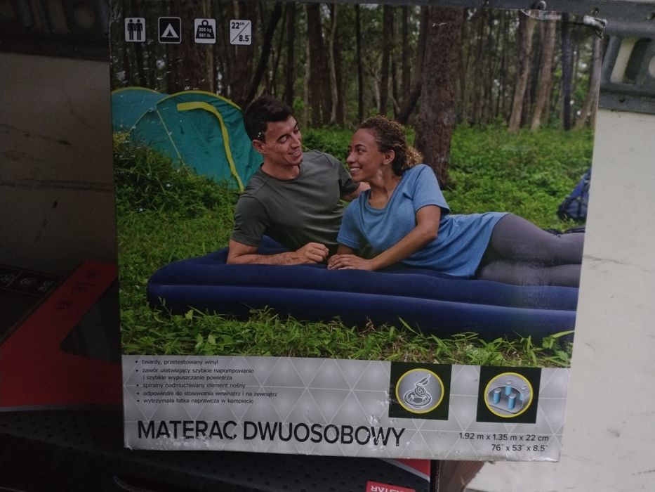 Nowy materac welurowy dwuosobowy