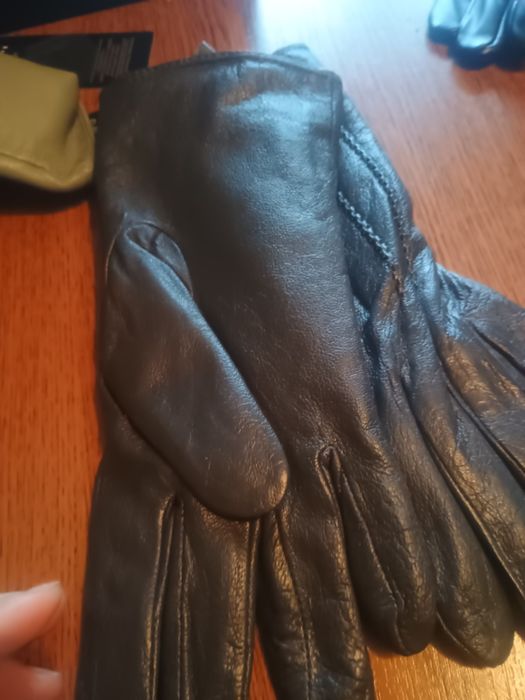 Rękawiczki skóra szare rozmiar XXL