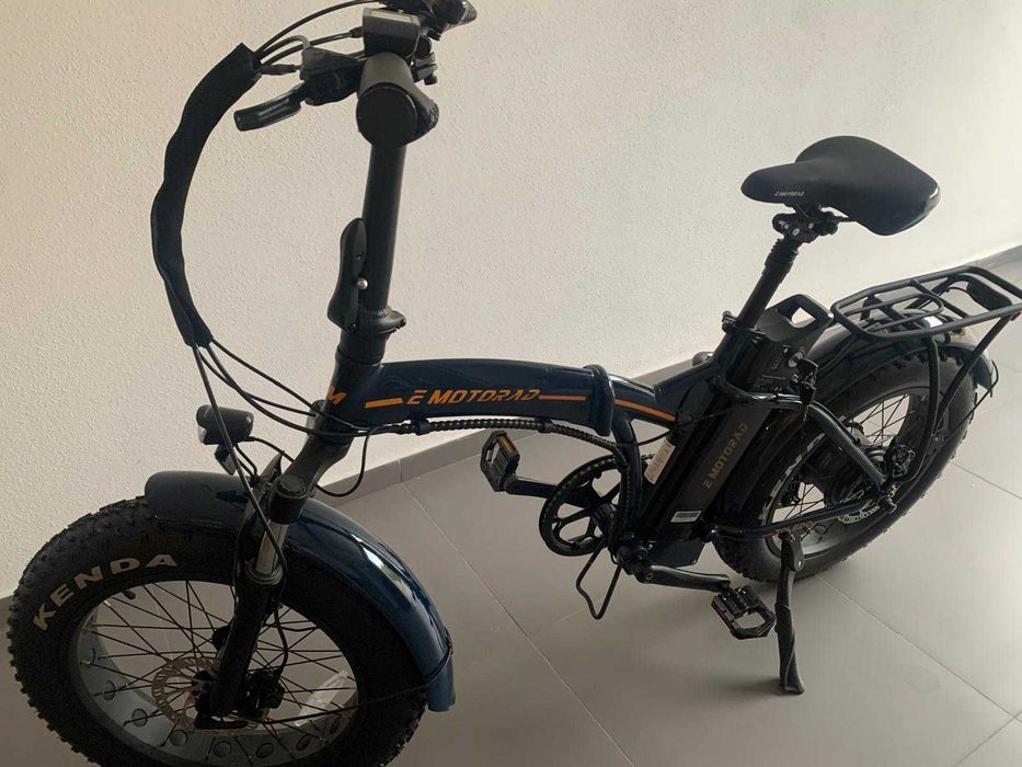 Bicicleta elétrica Toledo dobrável como nova azul