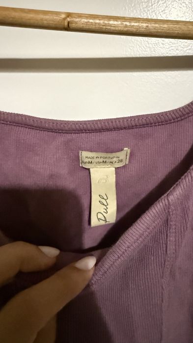 Top roxo estilo corset