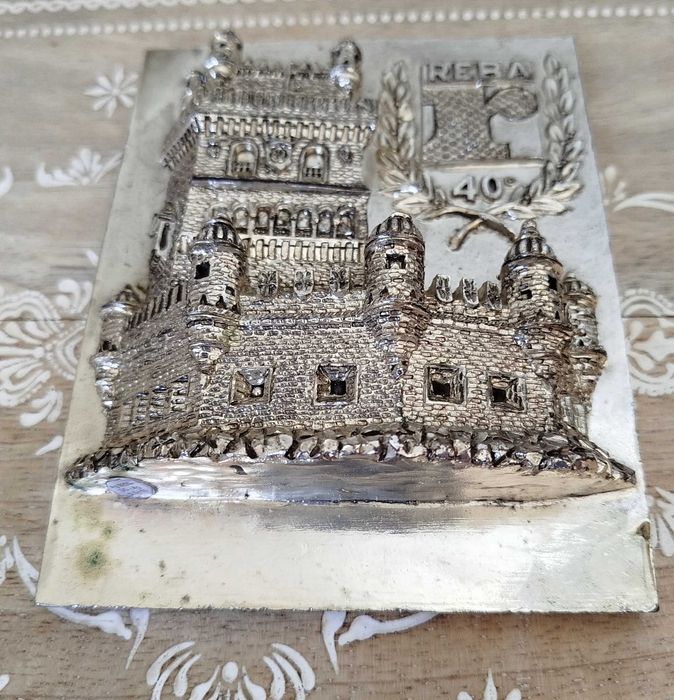 Antiga Placa "Torre de Belém", folha de Prata
