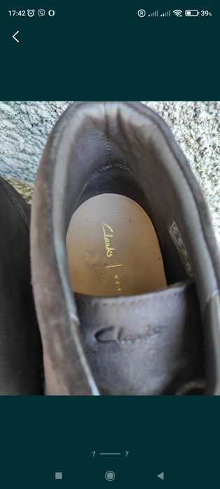 Clarks.Ботинки кожаные мужские