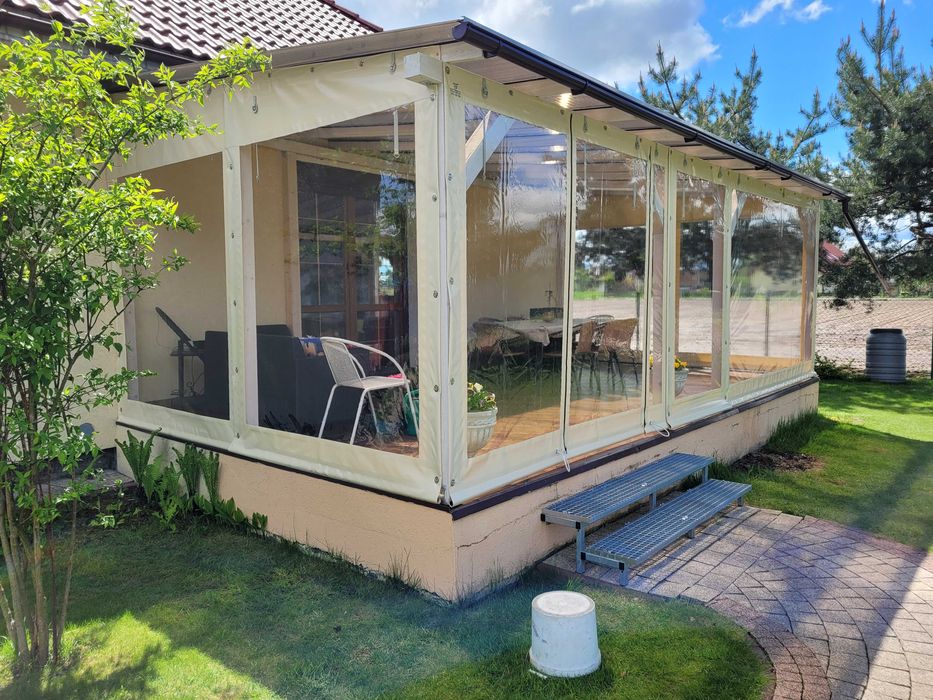 Zabudowy tarasu, plandeki, altany, folie tarasowe.