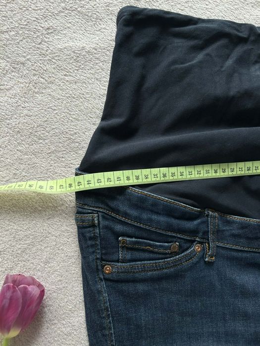 #H&M spodnie jeansowe granatowe 42 skinny