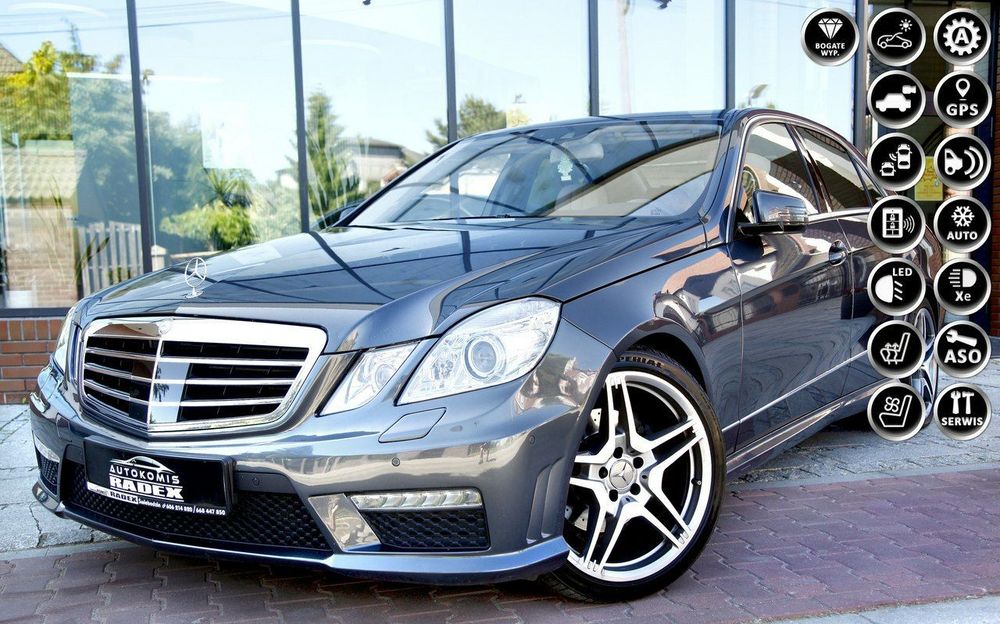Mercedes-Benz Klasa E AMG Pakiet|AVANTAGARDE|Navi|BiXenon|Skóry|2xPark|2xPamięć|Serwis|GWR