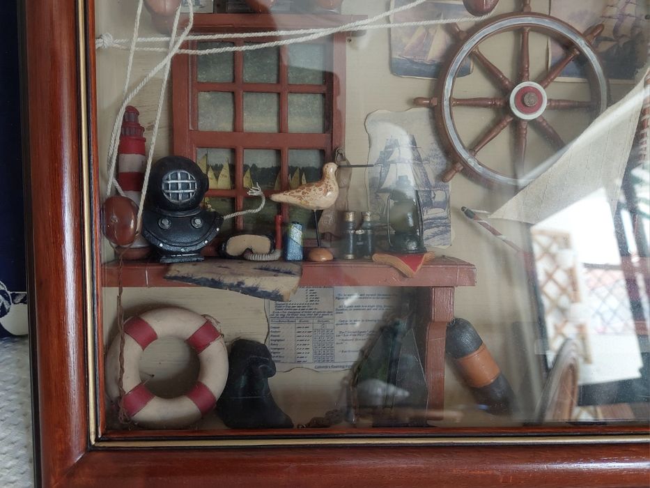 Quadro 3D tema do Mar