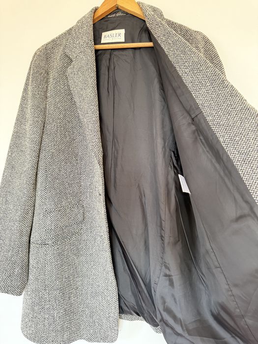 Marynarka Basler welna welniana przedłużana melanż wiosenna czarna