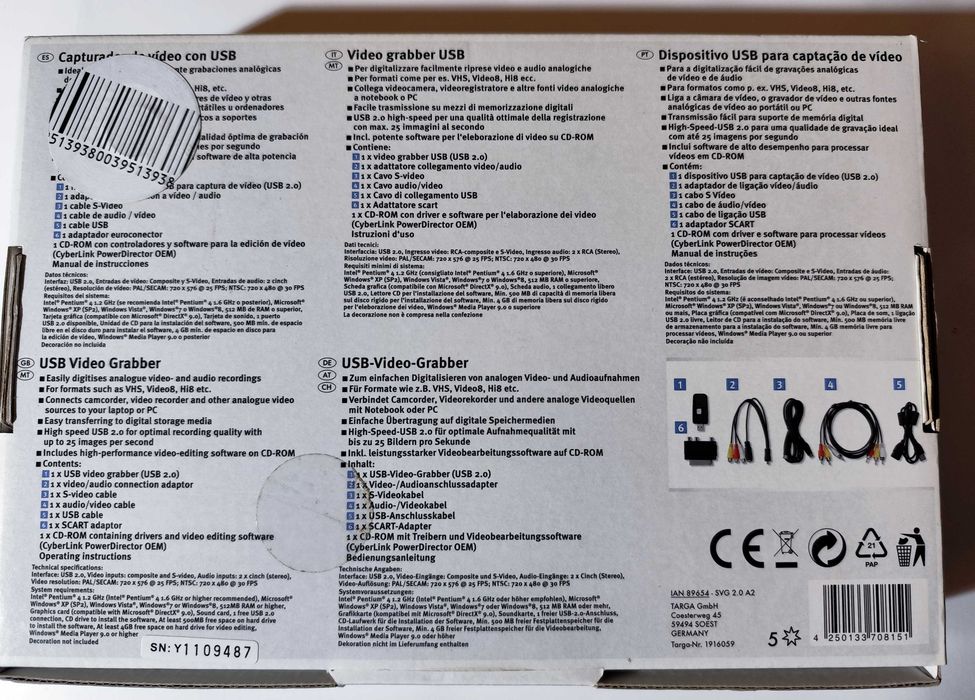 Dispositivo USB para captação Vídeo/Áudio425180192173598724