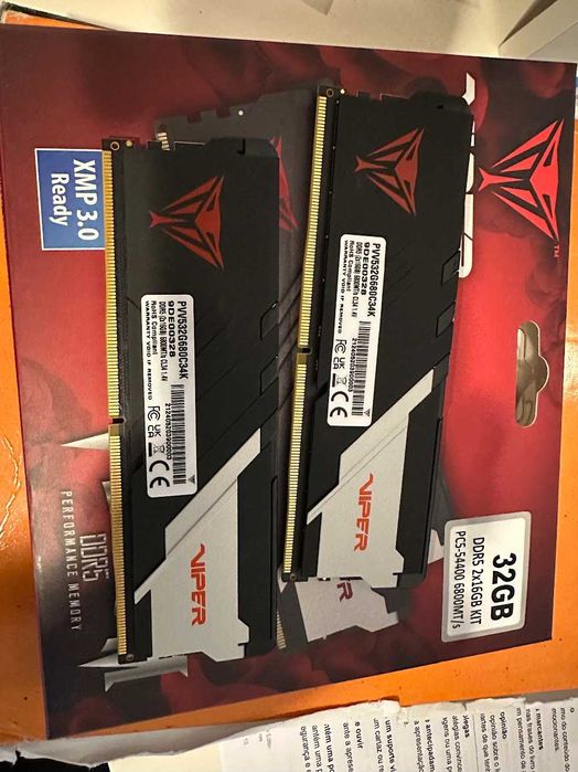 2 Kits Patriot Viper Venom DDR5 64 GB (4 × 16 GB) at 6800 MT/s UDIMM64739778425217120
