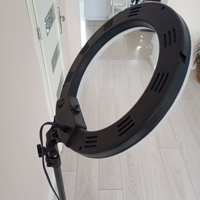 Lampa LED ring pierścieniowa statyw pilot 36W światło ciepłe zimne