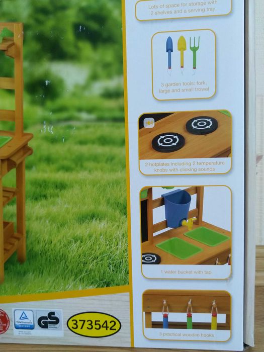NAJTANIEJ Kuchnia Drewniana Na Zewnątrz Do Zabawy wys.95cm + Akcesoria