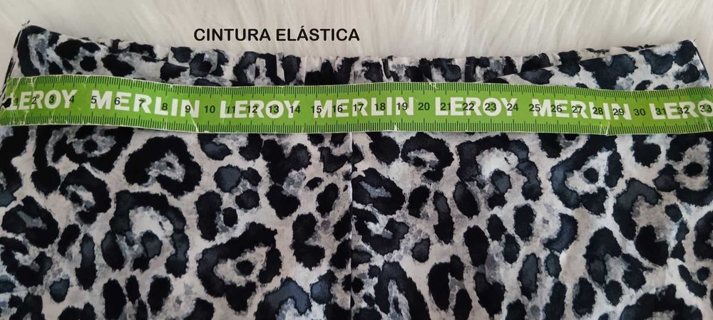 Calças fluidas leopardo -NOVAS com etiqueta