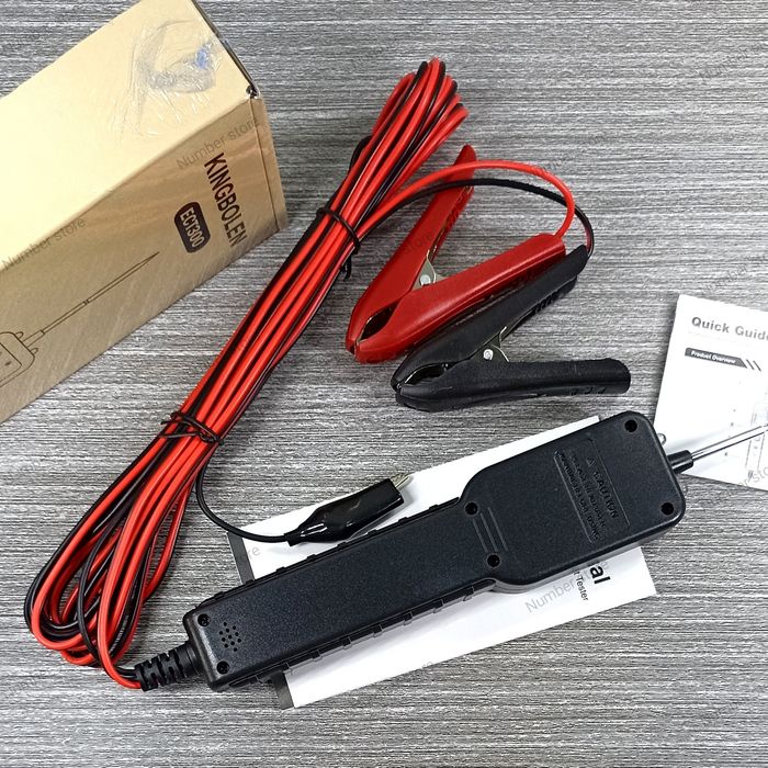 Тестер ланцюгів Kingbolen ECT300 0-80V кабель 5 м / Тестер цепей / Автомобільний електроінструмент / Мультиметр / Осцилограф / Пробник / Контролька