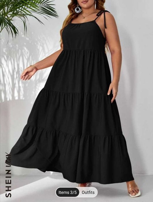 Vestido Preto c/ Alças Ajustáveis Tam 2XL/48 (Novo)