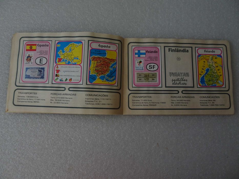 Caderneta de cromos Europa Geográfica, Política e Económica (Faltam 37 cromos dos 99)