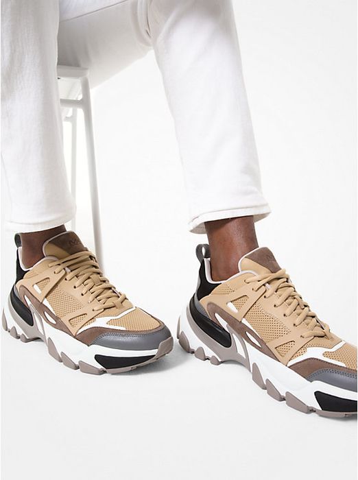 кросівки Michael kors Nick Leather and Suede Trainer