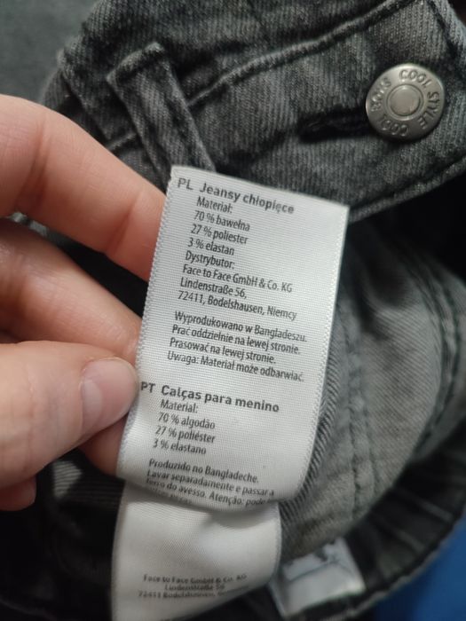 Nowe jeansy chłopięce PocoPiano 116
