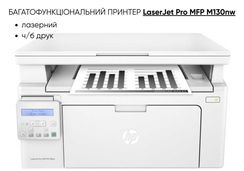 Принтер LaserJet Pro MFP M130nw
