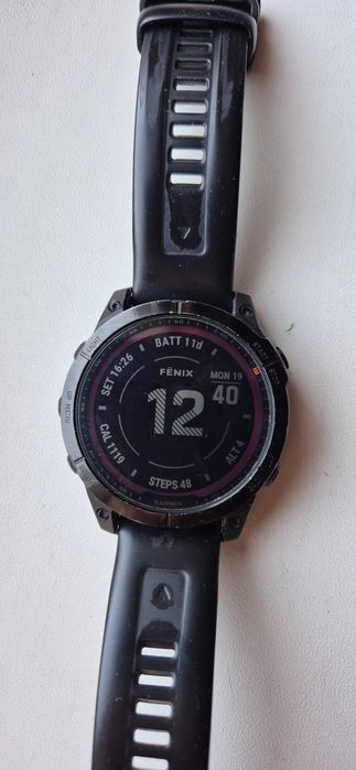 Годинник Garmin Fenix 7 Sapphire Solar (новий ремінь в подарунок)
