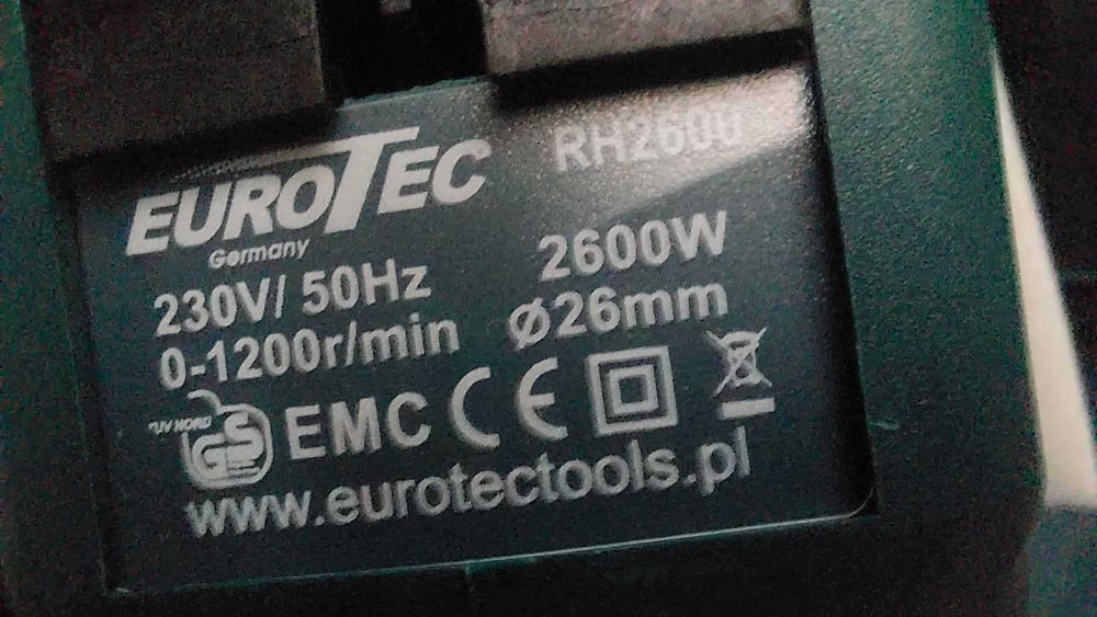 Młotowiertarka Eurotec  sds  2600W