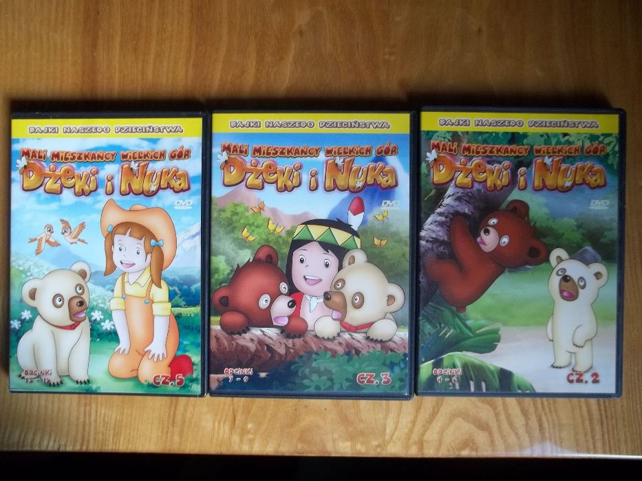 Bajki z naszego dzieciństwa Dżeki i Nuka 3 płyty na każdej 3 odcinki