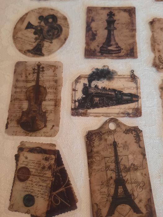 50 autocolantes retro para decoração