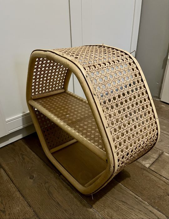 Półka rattanowa, plecionka wiedeńska