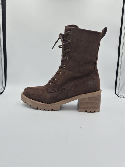 Botki damskie Brązowe Dockers na obcasie 41