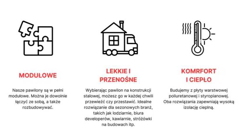 Pawilon handlowy biuro kiosk wystawowy showroom palarnia 6x3m